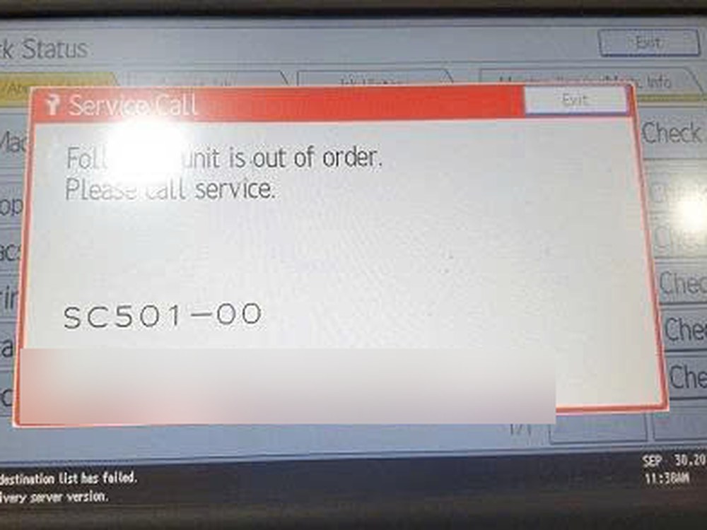 Lỗi SC501 trên máy photocopy Ricoh — kiểm tra khay 1 trước khi gọi thợ